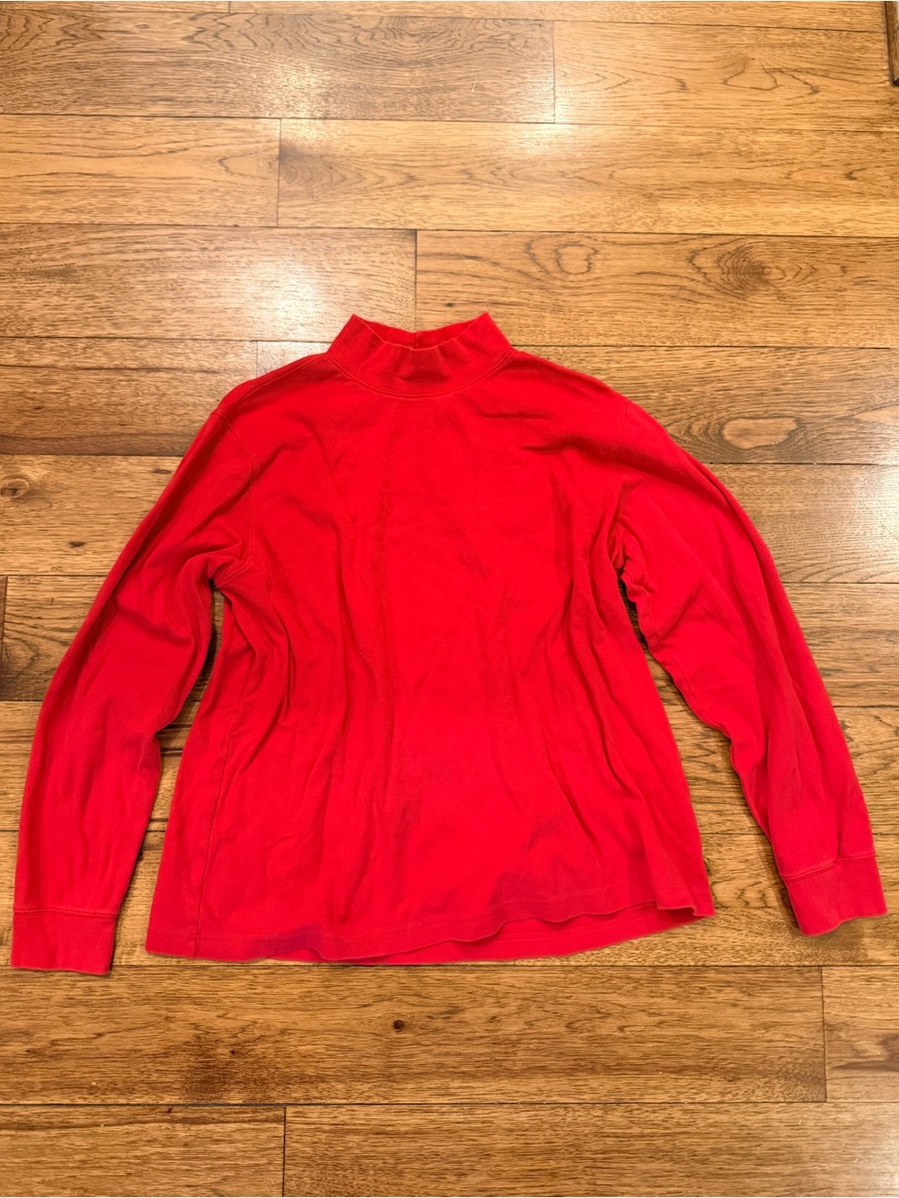 Lands End Classic Red Mock-Neck Women's Sweater